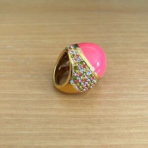 Kate spade crystal & resin Lollie cocktail ring size 6